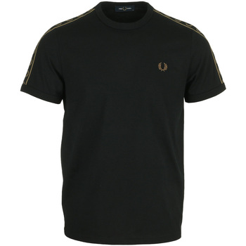 Textiel Heren T-shirts korte mouwen Fred Perry Contrast Taped Ringer T-Shirt Zwart