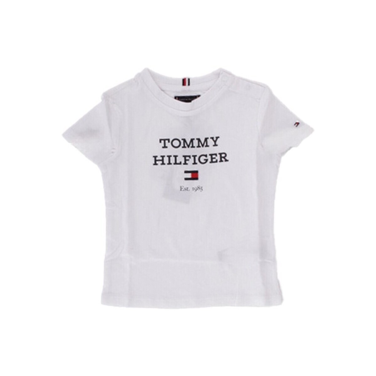 Textiel Jongens T-shirts korte mouwen Tommy Hilfiger KB0KB08671 Wit