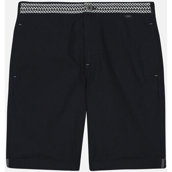 Textiel Heren Korte broeken / Bermuda's Oxbow Effen bermudashort met halfelastische taille OMERY Zwart