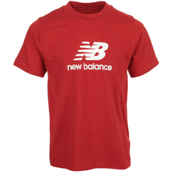 Textiel Heren T-shirts korte mouwen New Balance Se Log Ss Rood