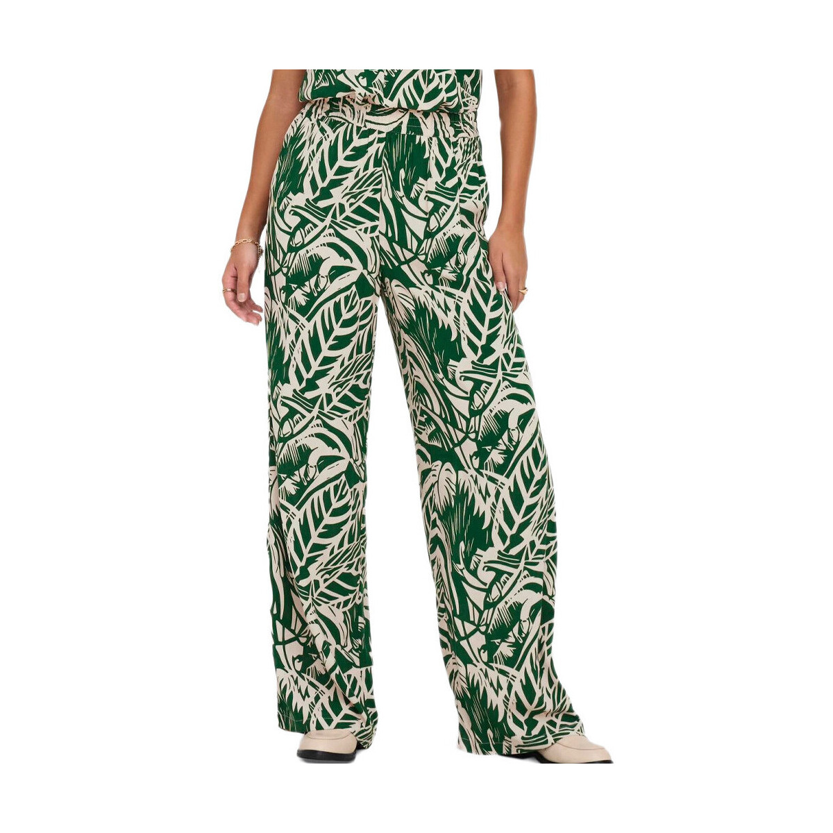Textiel Dames Broeken / Pantalons JDY  Groen