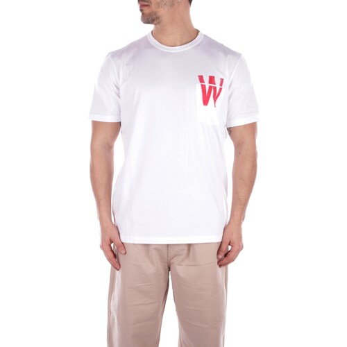 Textiel Heren T-shirts korte mouwen Woolrich CFWOTE0122MRUT2926UT2926 Wit
