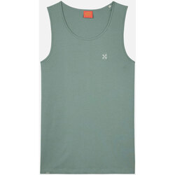 Textiel Heren T-shirts korte mouwen Oxbow Effen 4flo geborduurde tanktop op de borst TARCEL Groen