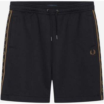 Fred Perry Taped sweat short Zwart