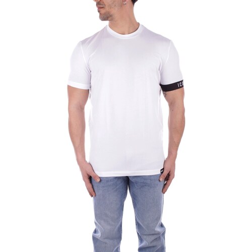 Textiel Heren T-shirts korte mouwen Dsquared D9M3S5030 Wit