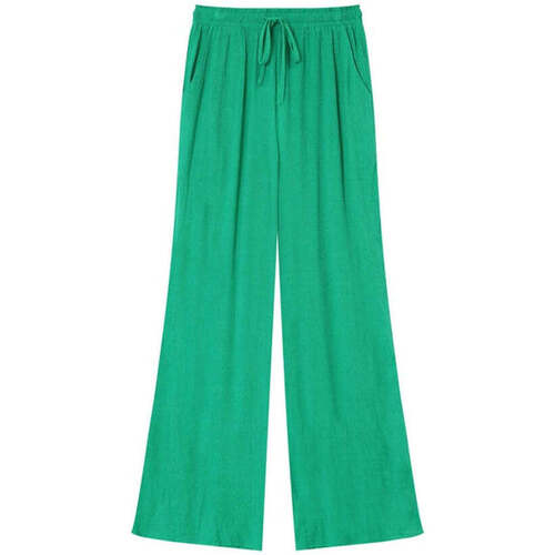 Textiel Dames Broeken / Pantalons Grace & Mila Groene wijde pantalon Matisse Groen