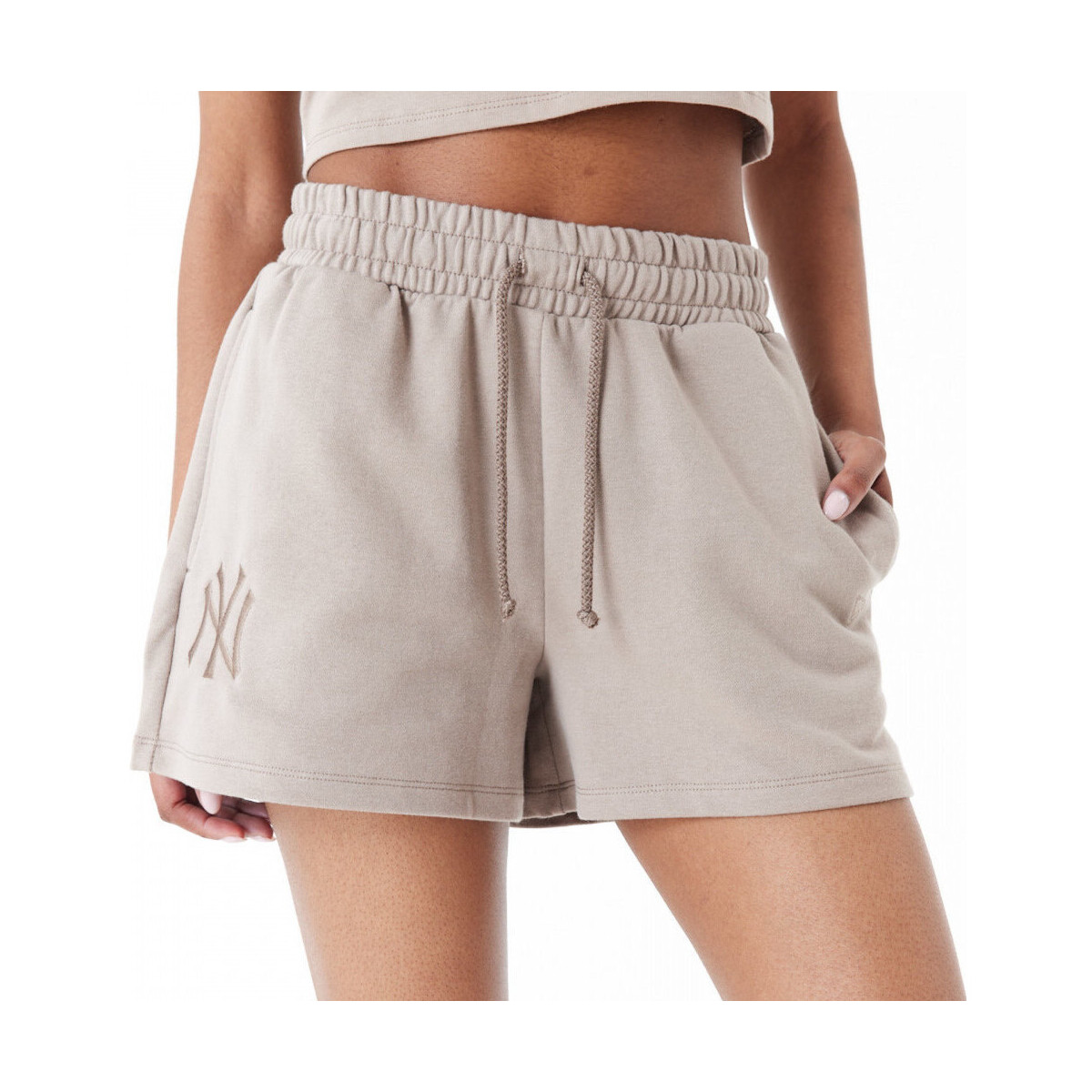 Textiel Dames Korte broeken / Bermuda's New-Era Mlb le shorts neyyan Bruin