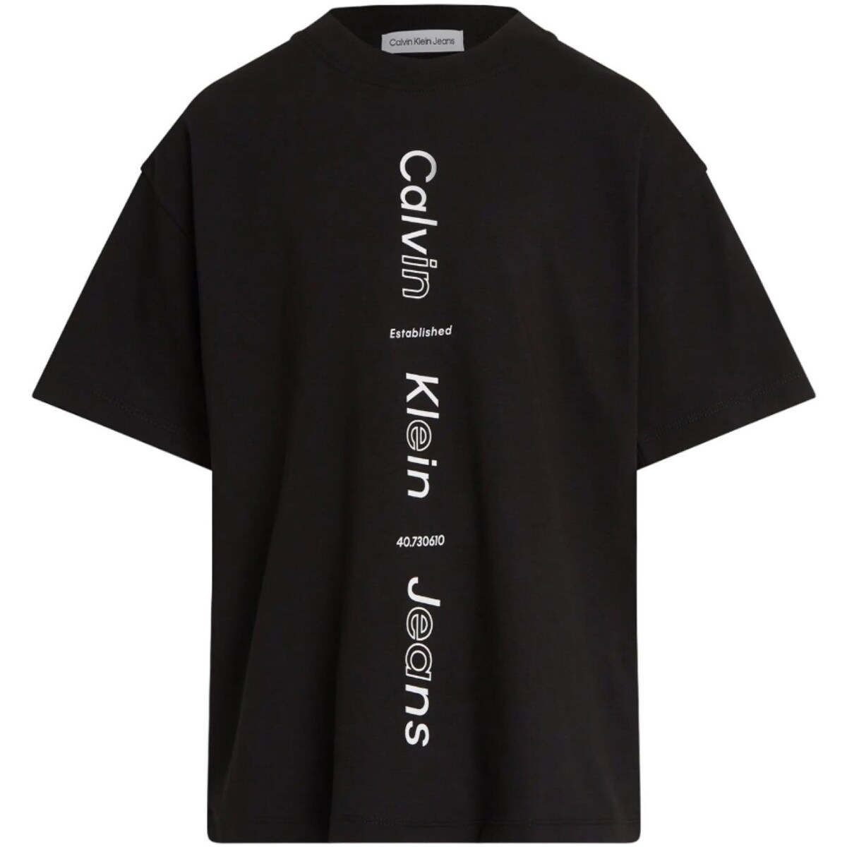 Textiel Jongens T-shirts met lange mouwen Calvin Klein Jeans IB0IB02036 Zwart