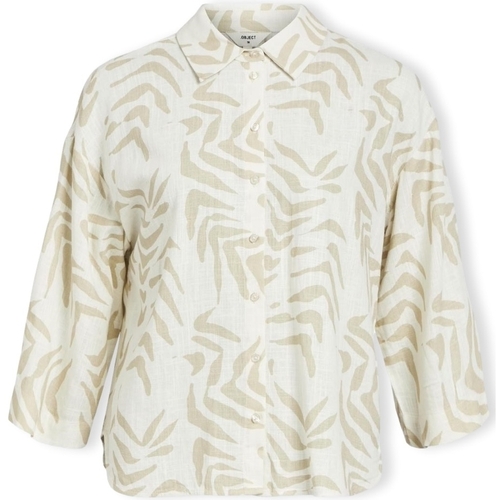 Textiel Dames Tops / Blousjes Object Emira Shirt L/S - Sandshell/Natural Beige