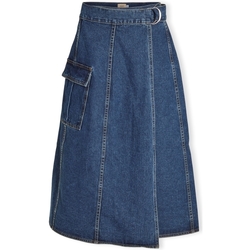 Textiel Dames Rokken Vila Norma Skirt - Medium Blue Denim Bruin