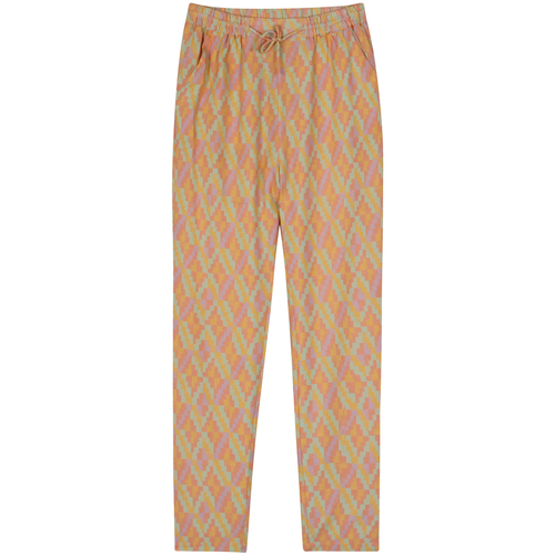 Textiel Dames Broeken / Pantalons Oxbow Soepelvallende broek met print IPANAM Oranje