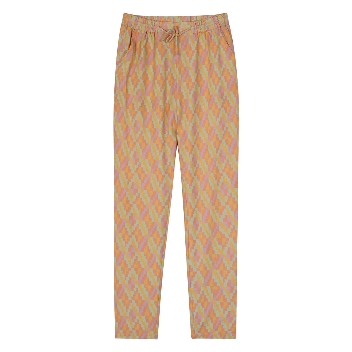 Textiel Dames Broeken / Pantalons Oxbow Soepelvallende broek met print IPANAM Oranje