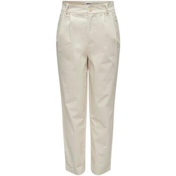 Textiel Broeken / Pantalons Only  Wit