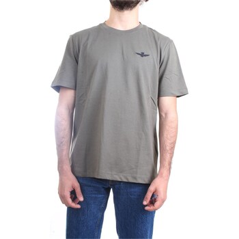 Textiel Heren T-shirts korte mouwen Aeronautica Militare 241TS2065J592 Groen