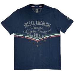 Textiel Heren T-shirts korte mouwen Aeronautica Militare 241TS2216J641 Blauw