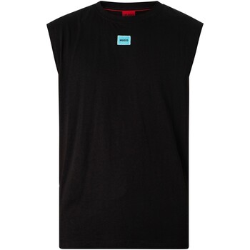 Textiel Heren T-shirts korte mouwen BOSS Dankto241 Box-logovest Zwart