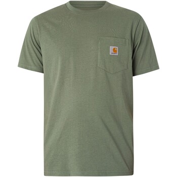 Textiel Heren T-shirts korte mouwen Carhartt T-shirt met zak Groen