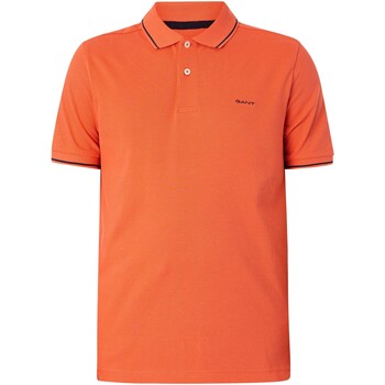Textiel Heren Polo's korte mouwen Gant Fooien piqué poloshirt Oranje