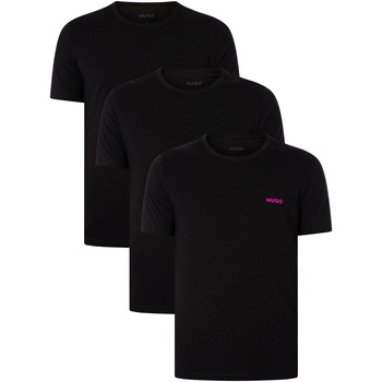 Textiel Heren Pyjama's / nachthemden BOSS 3-pack crew T-shirts Zwart