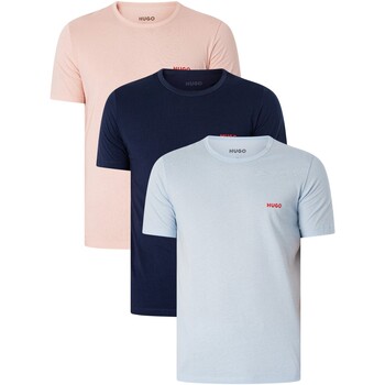 Textiel Heren Pyjama's / nachthemden BOSS 3-pack Lounge Crew T-shirts Multicolour