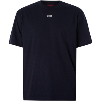 Textiel Heren T-shirts korte mouwen BOSS T-shirt met Dapolino-logo Blauw