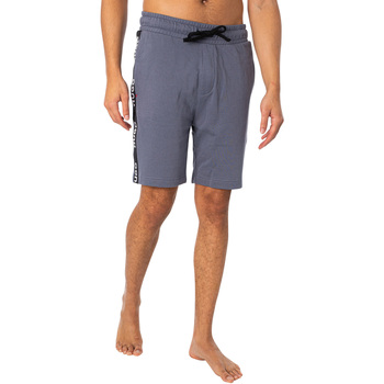 Textiel Heren Pyjama's / nachthemden BOSS Lounge sportieve logo-sweatshorts Blauw