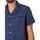 Textiel Heren Overhemden korte mouwen Pompeii Shirt met korte mouwen Blauw