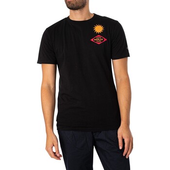 Textiel Heren T-shirts korte mouwen Replay T-shirt met garage-achterlogo Zwart