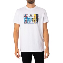 Textiel Heren T-shirts korte mouwen Weekend Offender Bissel grafisch T-shirt Wit