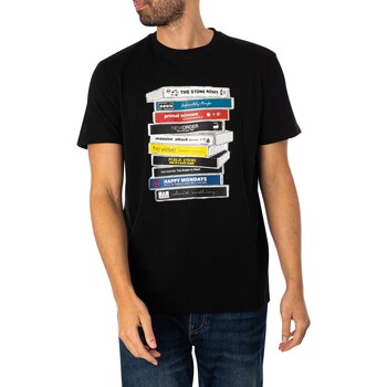 Textiel Heren T-shirts korte mouwen Weekend Offender Grafisch T-shirt met cassettes Zwart