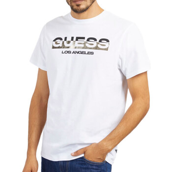 Textiel Heren T-shirts & Polo’s Guess  Wit