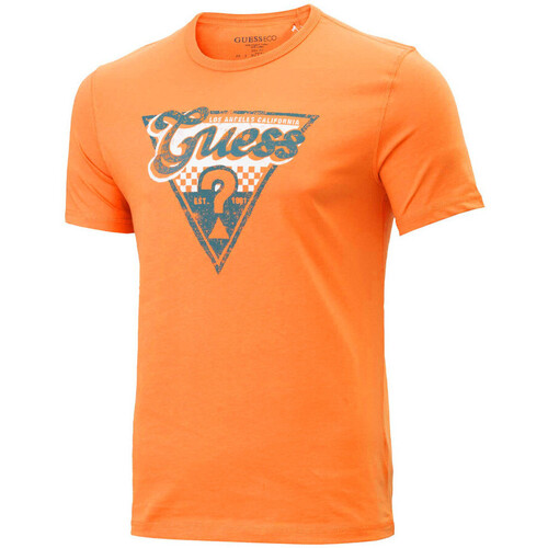 Textiel Heren T-shirts & Polo’s Guess  Oranje