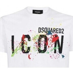Textiel Sweaters / Sweatshirts Dsquared T-Shirt Icon Homme blanc Wit