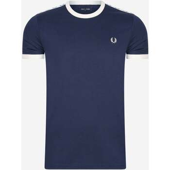 Textiel Heren T-shirts & Polo’s Fred Perry Taped ringer t-shirt Blauw