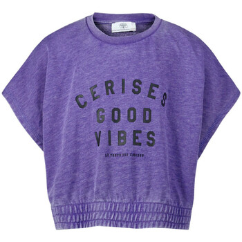 Textiel Meisjes T-shirts korte mouwen Le Temps des Cerises  Violet