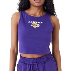 Textiel Dames T-shirts & Polo’s New-Era Nba Team Logo Crop Tank Loslak  Trpagd Violet