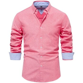 Textiel Heren Overhemden lange mouwen Atom SH700 Roze