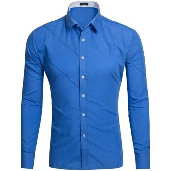 Textiel Heren Overhemden lange mouwen Deli.s GD017 Blauw