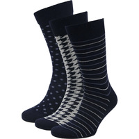 Ondergoed Heren Socks Suitable Sokken 3-Pack Print Navy Blauw