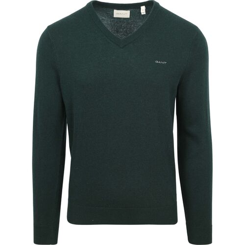 Textiel Heren Sweaters / Sweatshirts Gant Trui Lamswol Donkergroen Groen