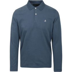 Textiel Heren T-shirts & Polo’s Marc O'Polo Poloshirt Lange Mouwen Blauw Blauw