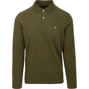 Textiel Heren T-shirts & Polo’s Marc O'Polo Poloshirt Lange Mouwen Groen Groen