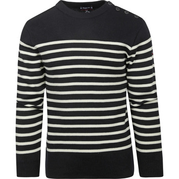 Textiel Heren Sweaters / Sweatshirts Armor Lux Paimpol Trui Wol Strepen Navy Blauw