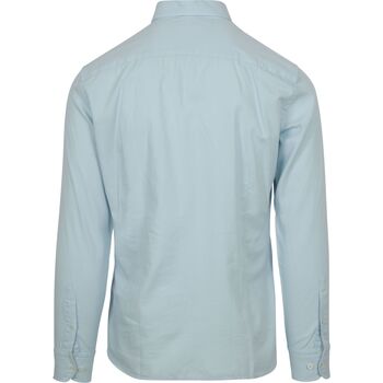 Hackett Overhemd Garment Dyed Offord Lichtblauw Blauw
