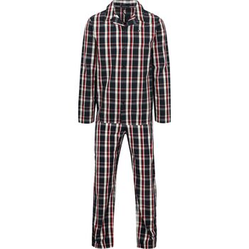 Textiel Heren Pyjama's / nachthemden Tommy Hilfiger Pyjama Set Ruit Donkerblauw Rood
