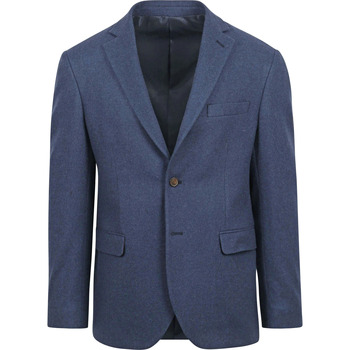 Suitable Blazer Tweed Colbert Mid Blauw