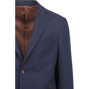 Suitable Tweed Colbert Navy Blauw