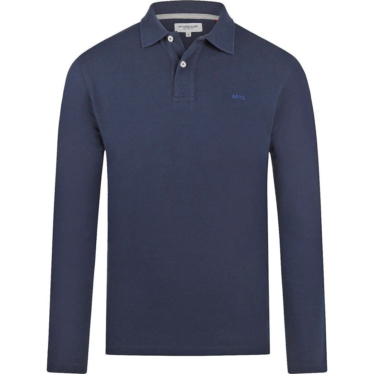 Textiel Heren T-shirts & Polo’s Mcgregor Longsleeve Piqué Polo Navy Blauw