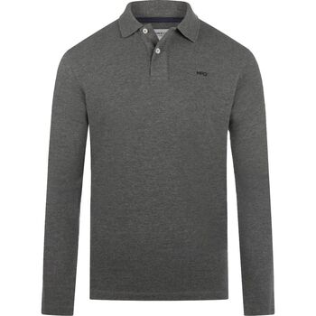 Textiel Heren T-shirts & Polo’s Mcgregor Longsleeve Piqué Polo Antraciet Grijs