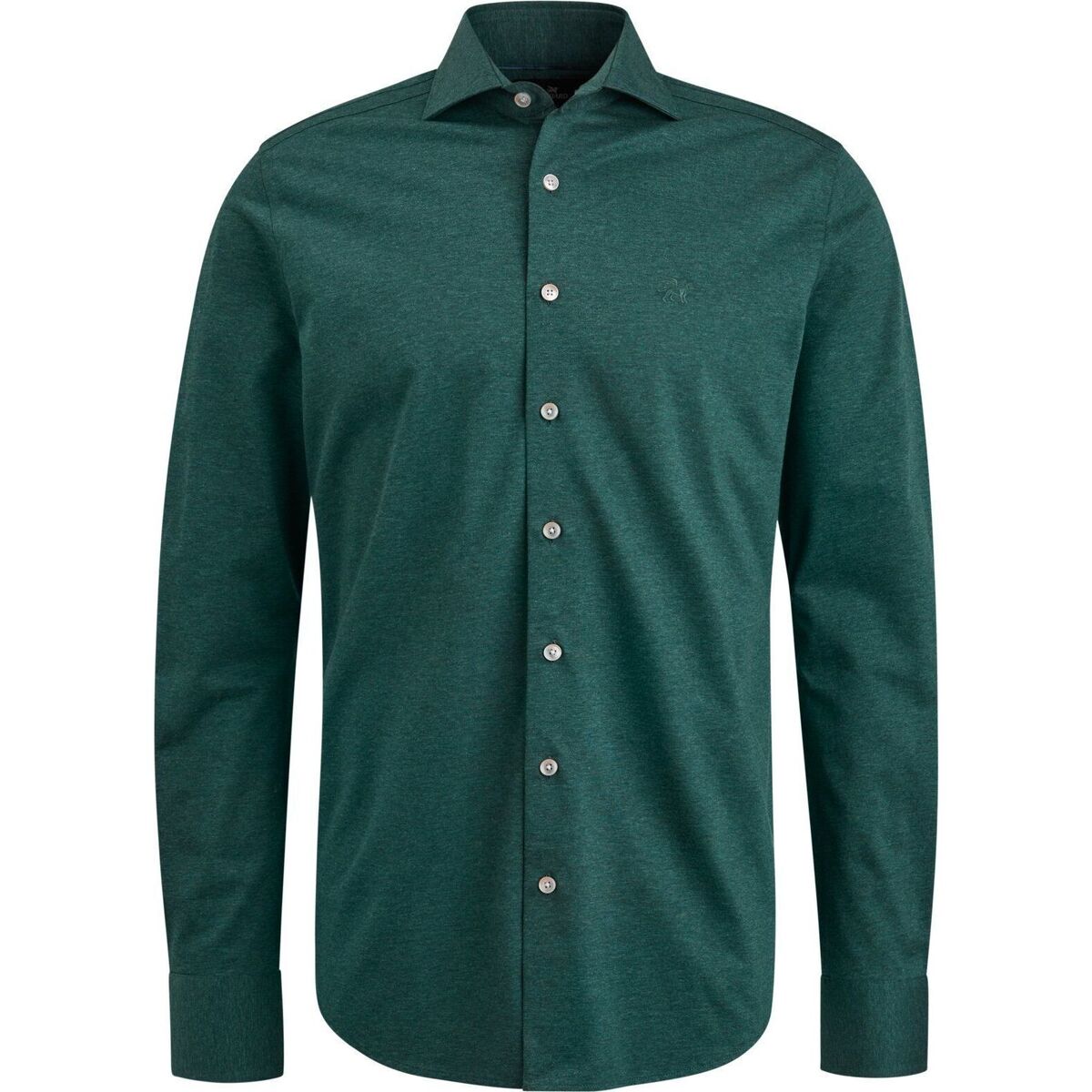 Textiel Heren Overhemden lange mouwen Vanguard Overhemd Donkergroen Melange Groen